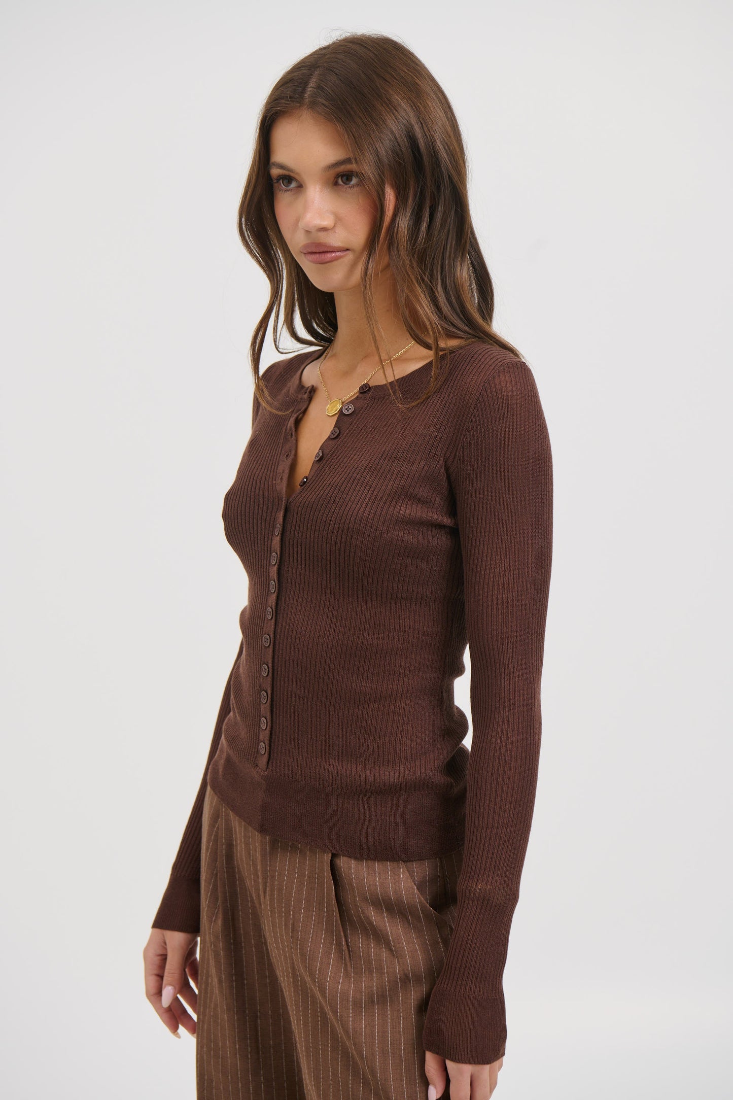 Analisa Sheer Top Chocolate