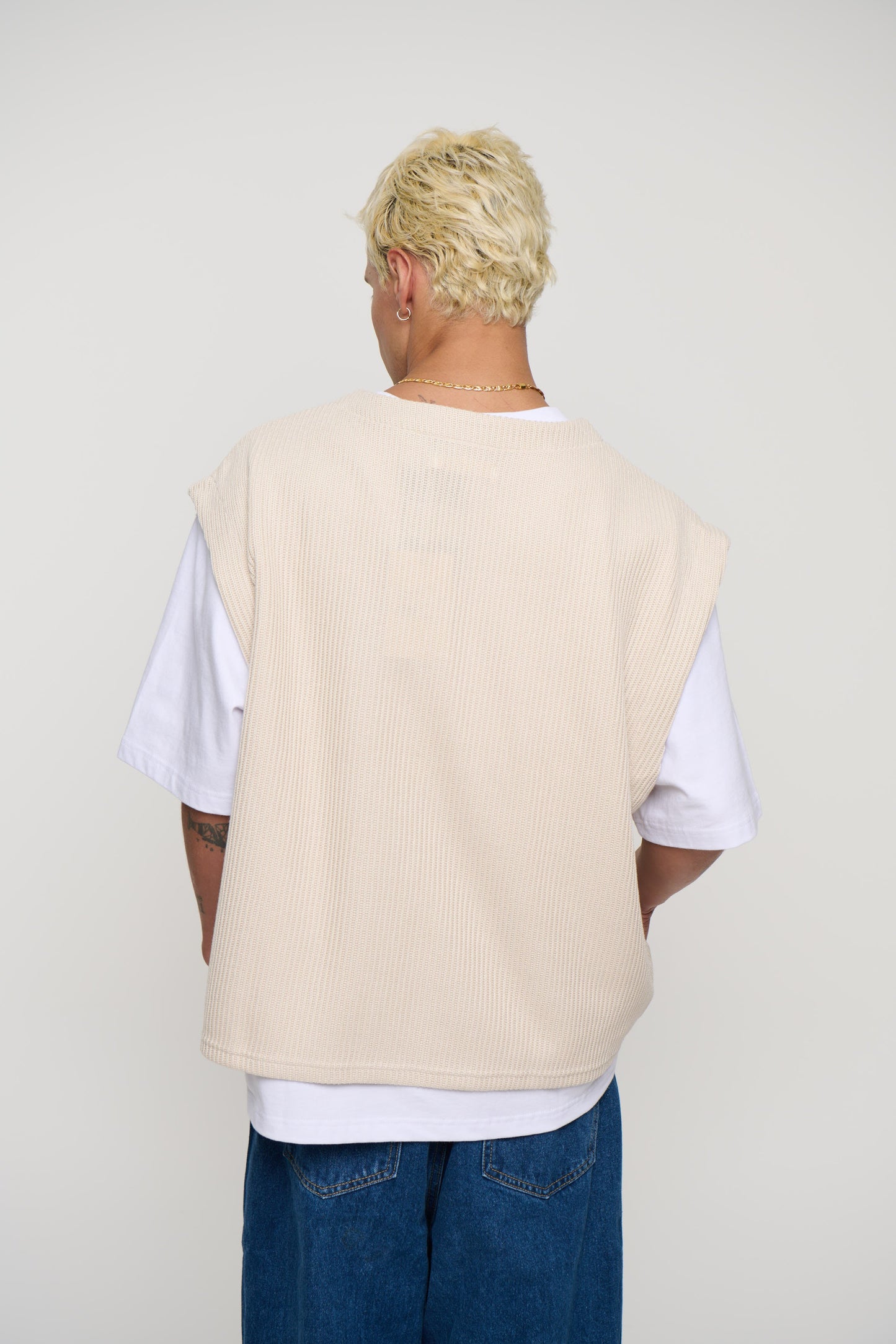 Cassius Knitted Vest Sand