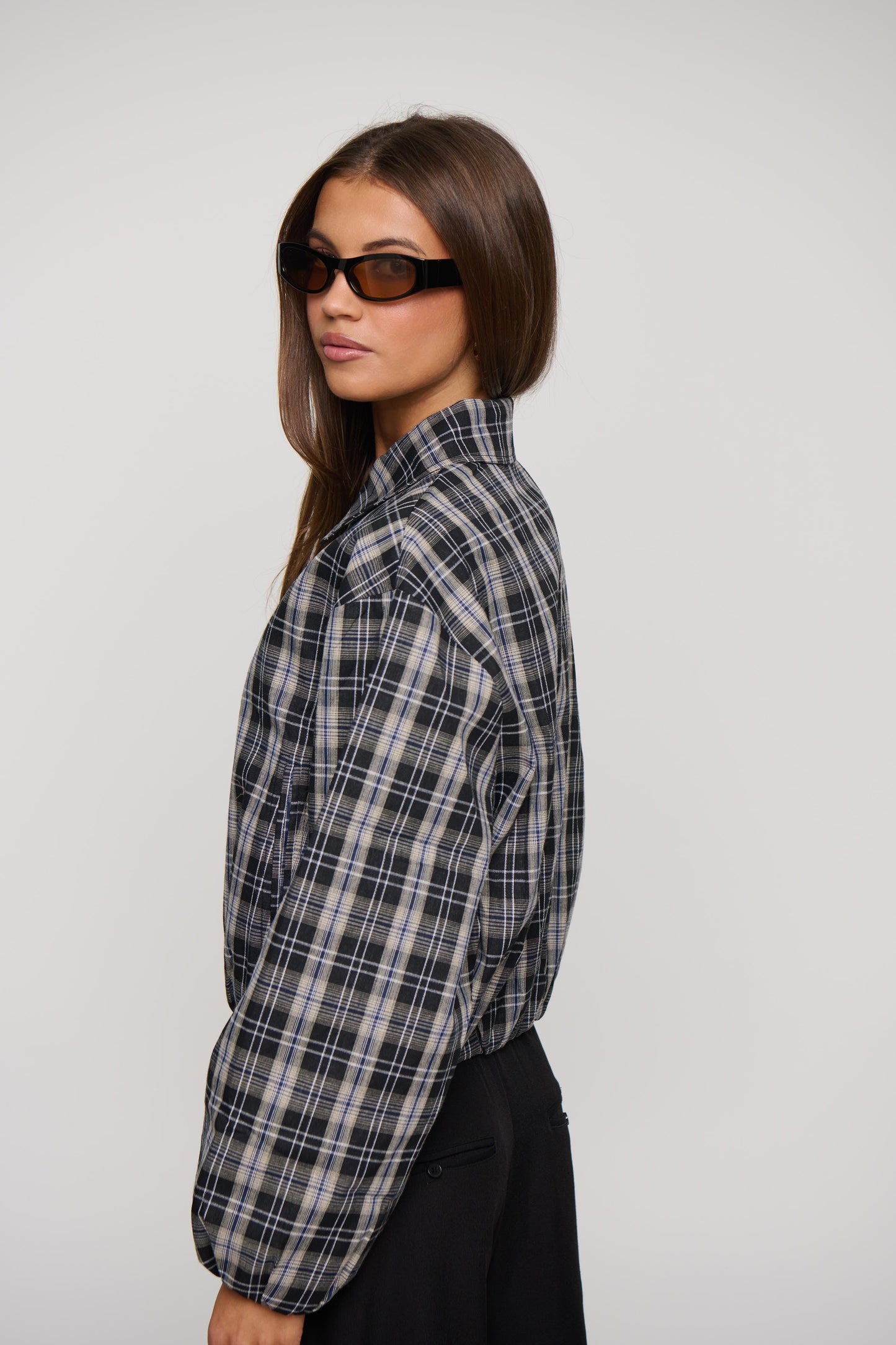 Alix Bomber Plaid