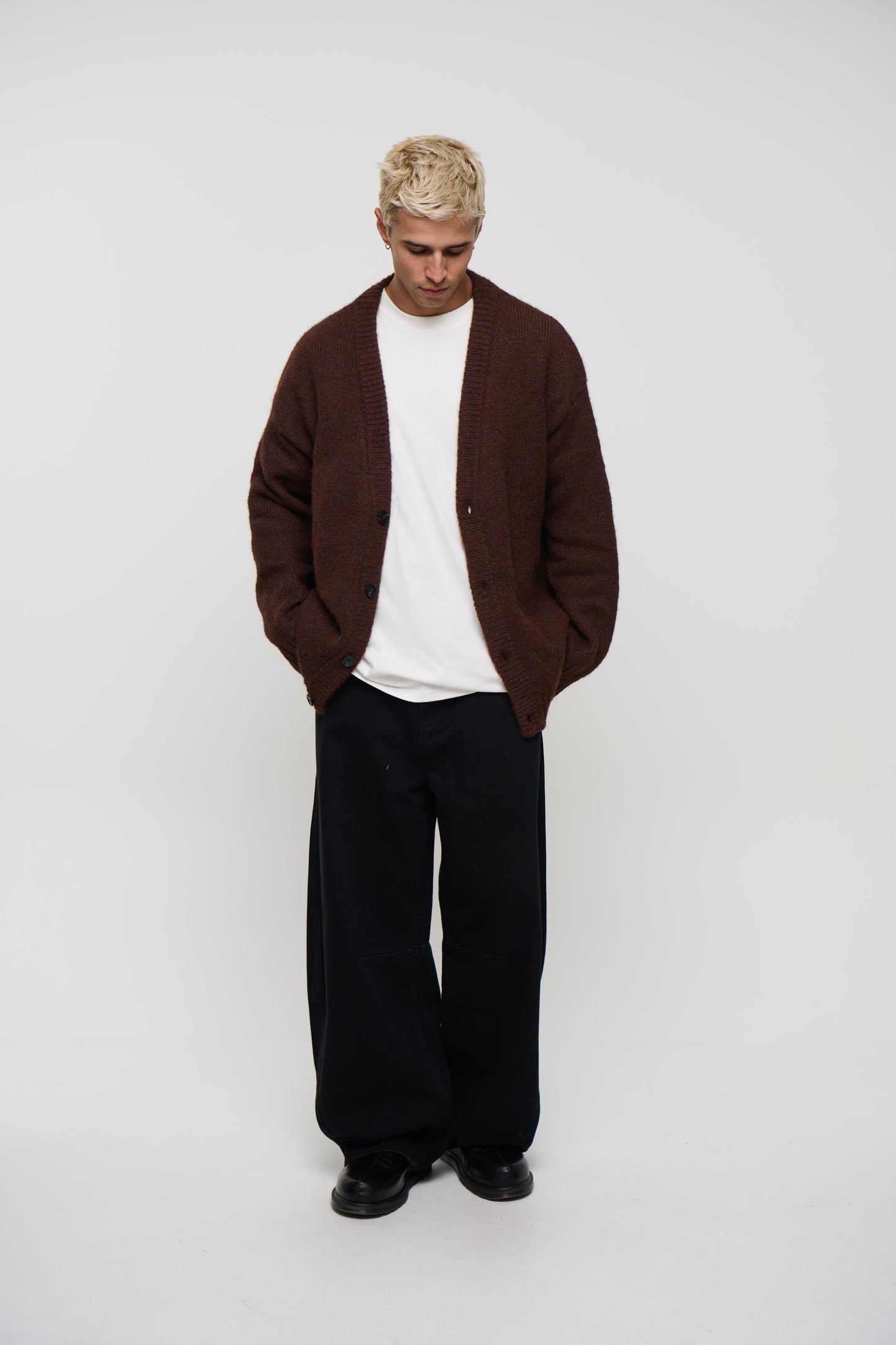 Knitted Oversize Cardigan Choc