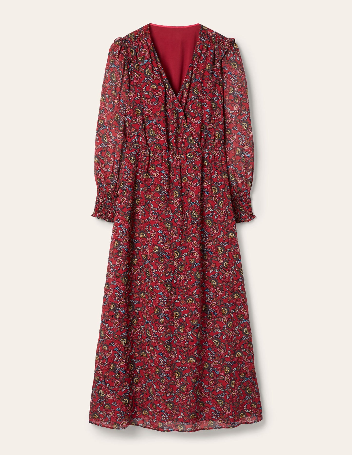 Becky Midi Wrap Dress-Winterberry, Exotic Floral