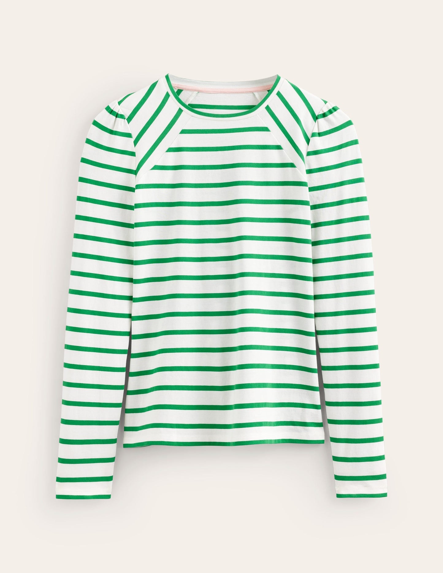 Arabella Stripe T-Shirt-Green Tambourine