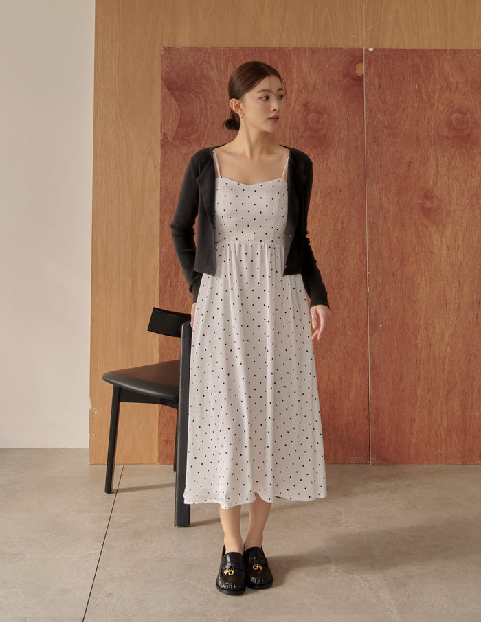 Avery Knit Crop Cardigan in Charcoal