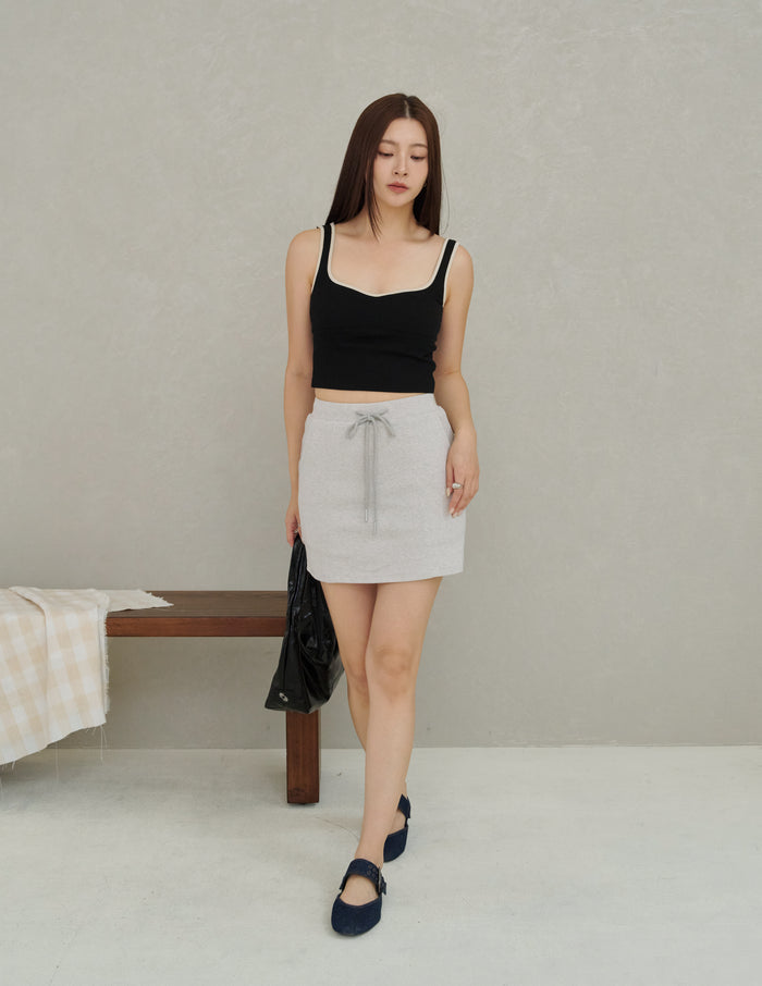 Becky Drawstring Skorts in Grey