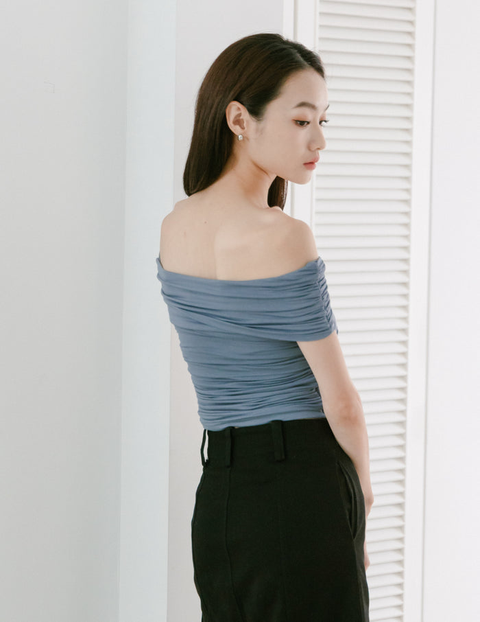 Danica Multi Way Off Shoulder Top in Blue