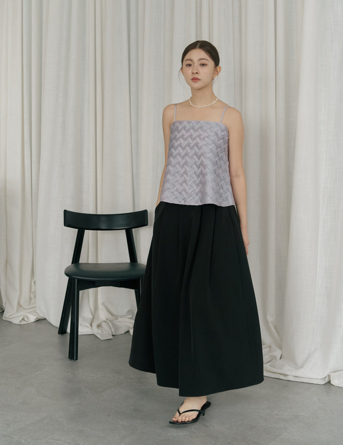 Helena Weave Top in Lilac Grey