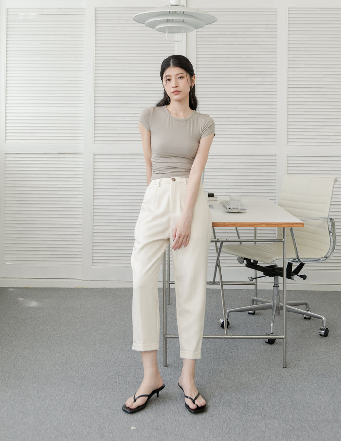 Jesse Linen Tapered Pants in Sand