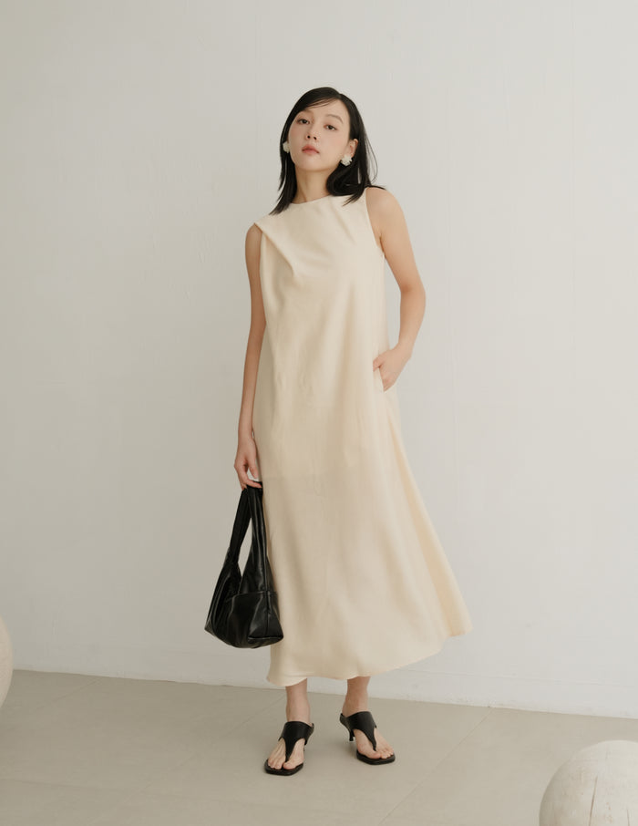 Ryleigh Scarf Dress in Buttermilk