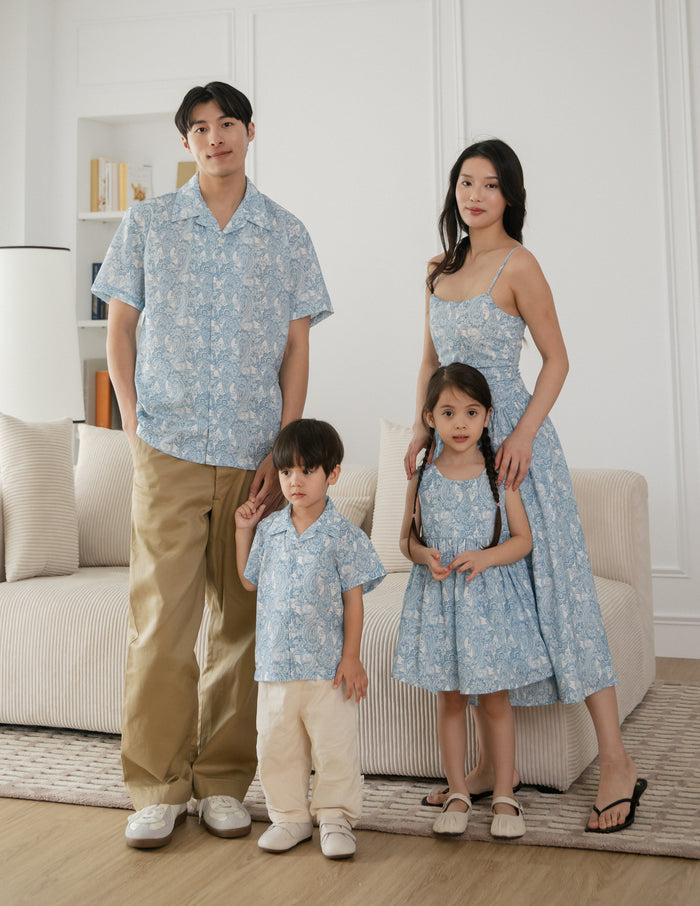 Theo Printed Boy's Shirt in Paisley