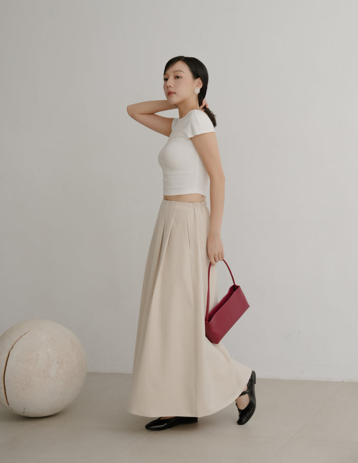 Willow Maxi Skirt in Beige