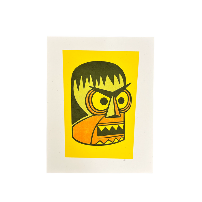 Wooden Mask Print