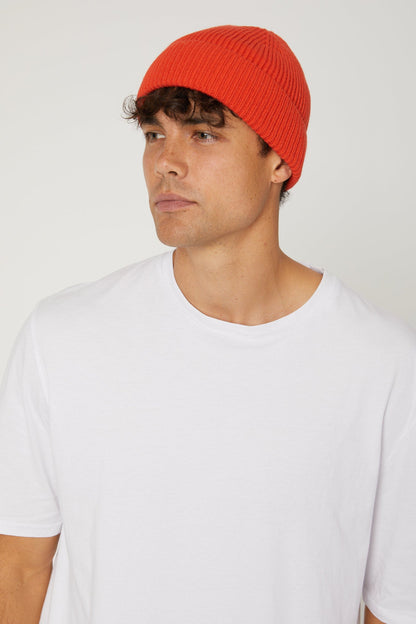 Folded Beanie Coral