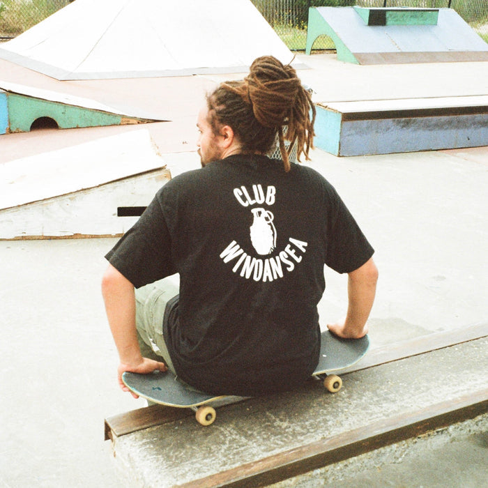 100% Cotton T-shirt (Mac Meda Club Windansea Tee - Black)