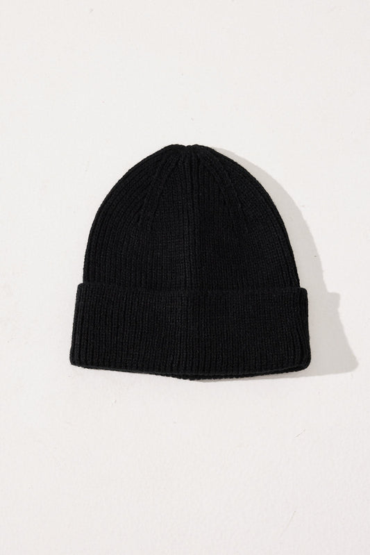 Folded Beanie Black