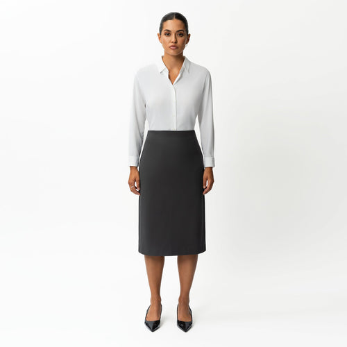 Tailored Ponte Midi Skirt