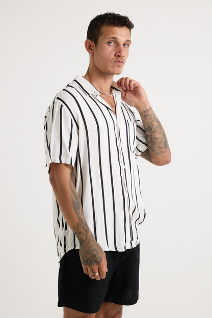 Elijah Shirt White/Black