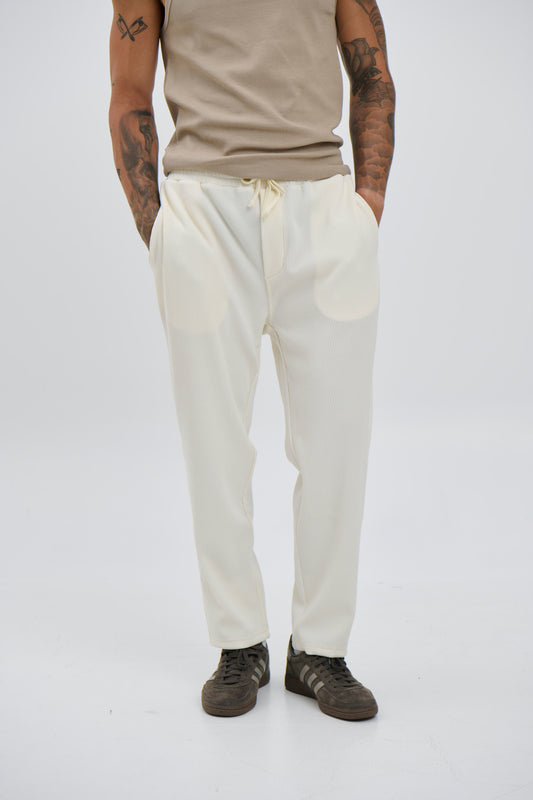 Lawrence Ribbed Pants Ivory - FINAL SALE