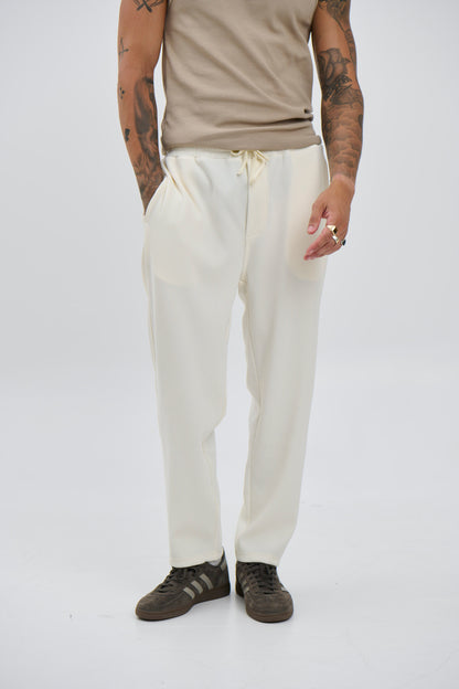 Lawrence Ribbed Pants Ivory - FINAL SALE