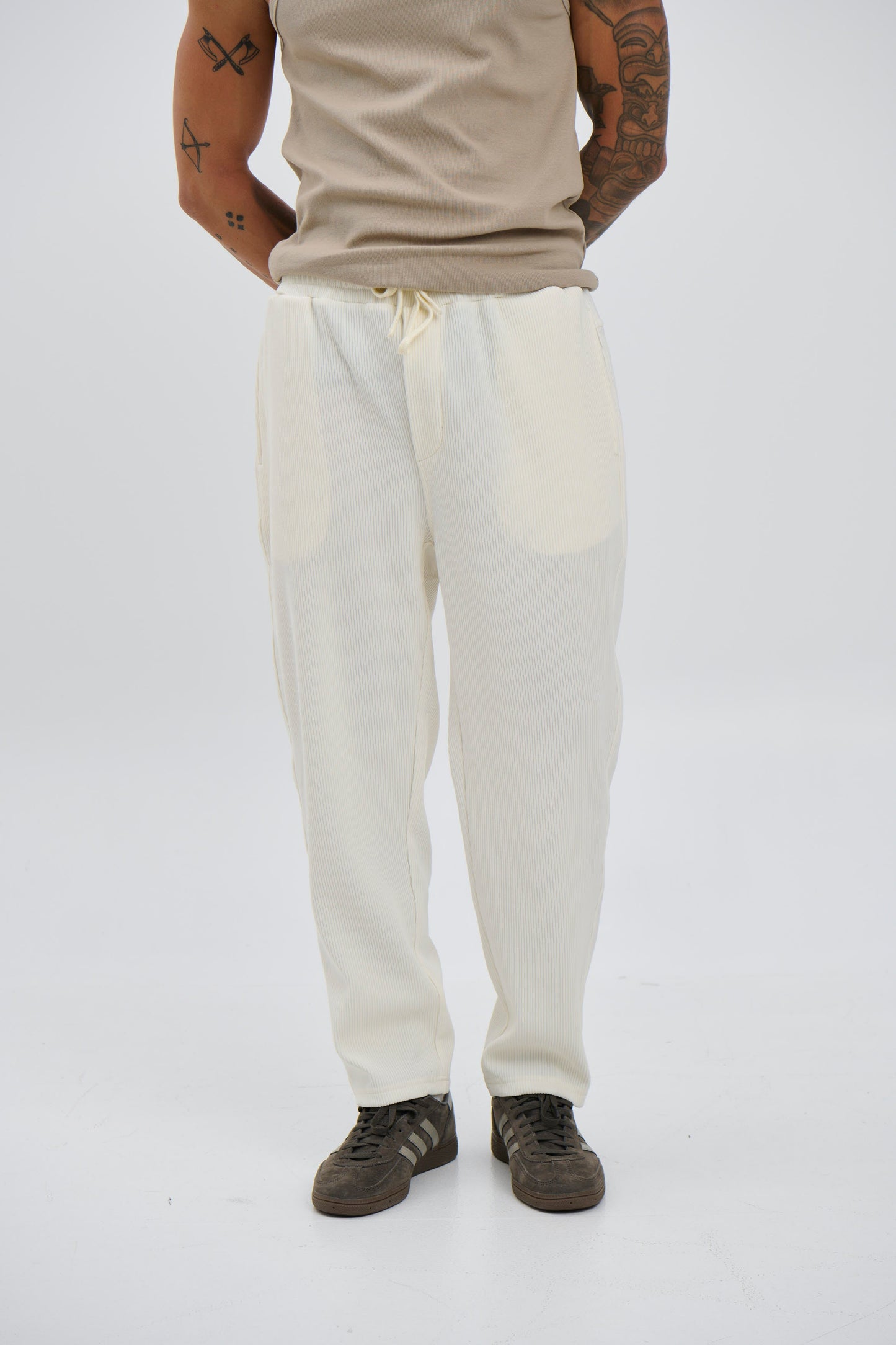 Lawrence Ribbed Pants Ivory - FINAL SALE
