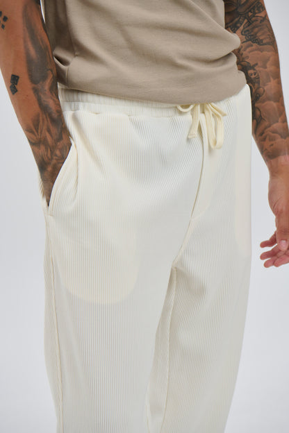 Lawrence Ribbed Pants Ivory - FINAL SALE