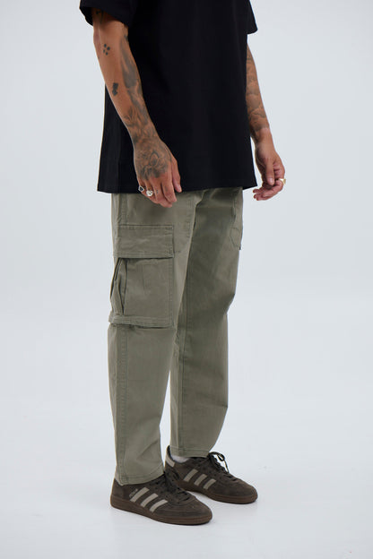 Damien Drop Cargo Pant Khaki - FINAL SALE