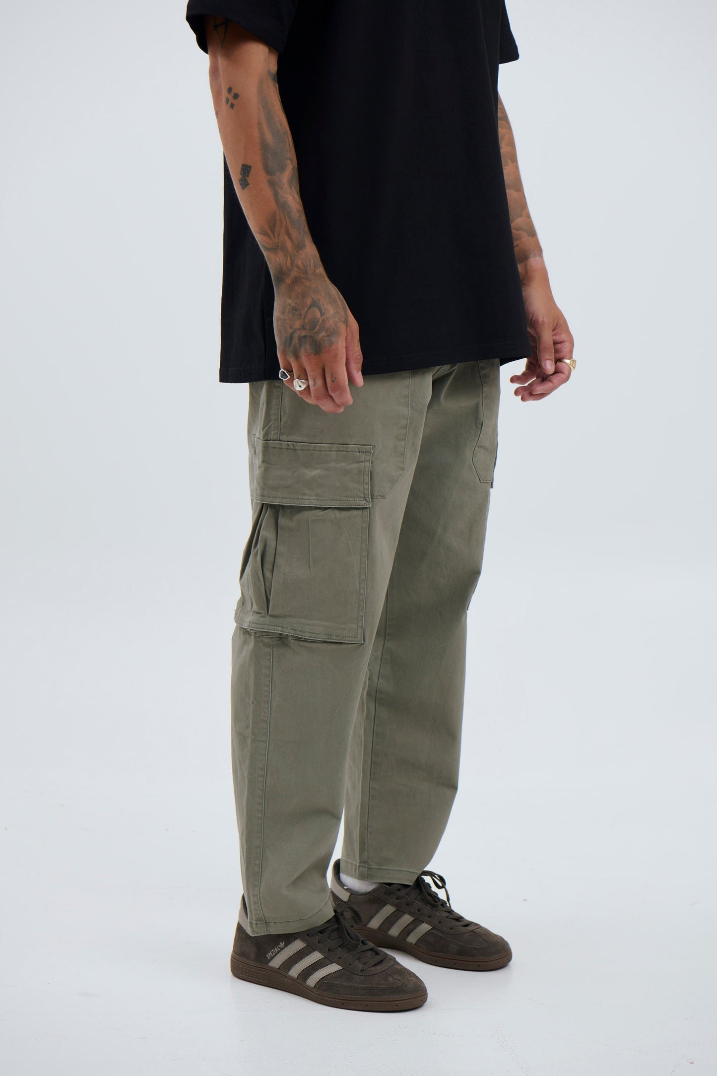 Damien Drop Cargo Pant Khaki - FINAL SALE