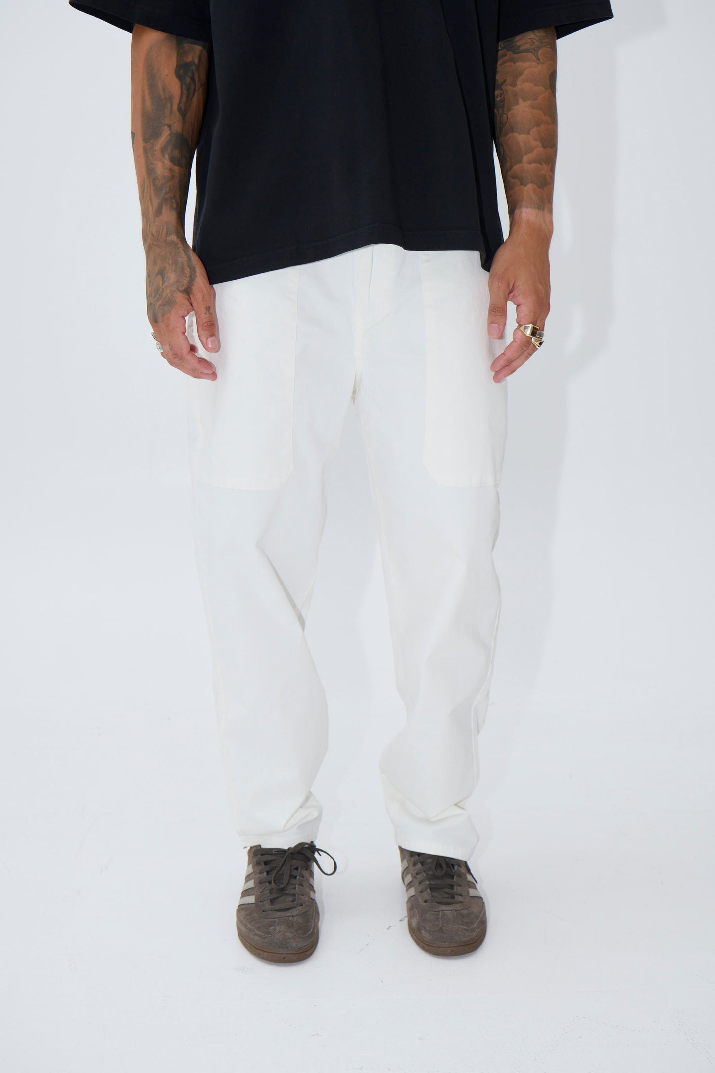 Damien Straight Pant Ivory - FINAL SALE