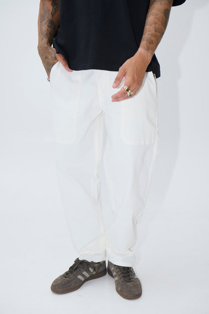 Damien Straight Pant Ivory - FINAL SALE