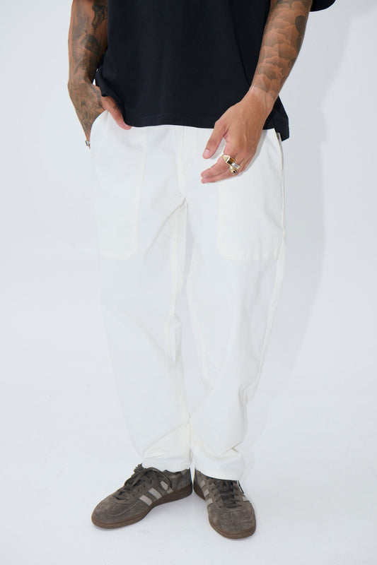 Damien Straight Pant Ivory - FINAL SALE