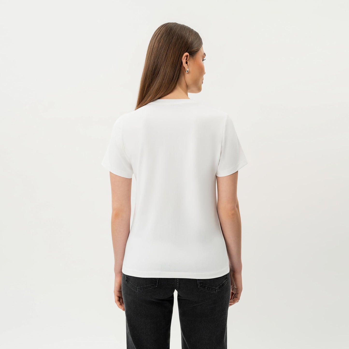 Fitted V-neck Pima T-shirt