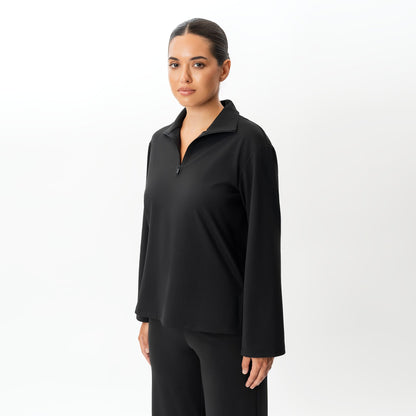 Asana Relaxed Quarter-zip