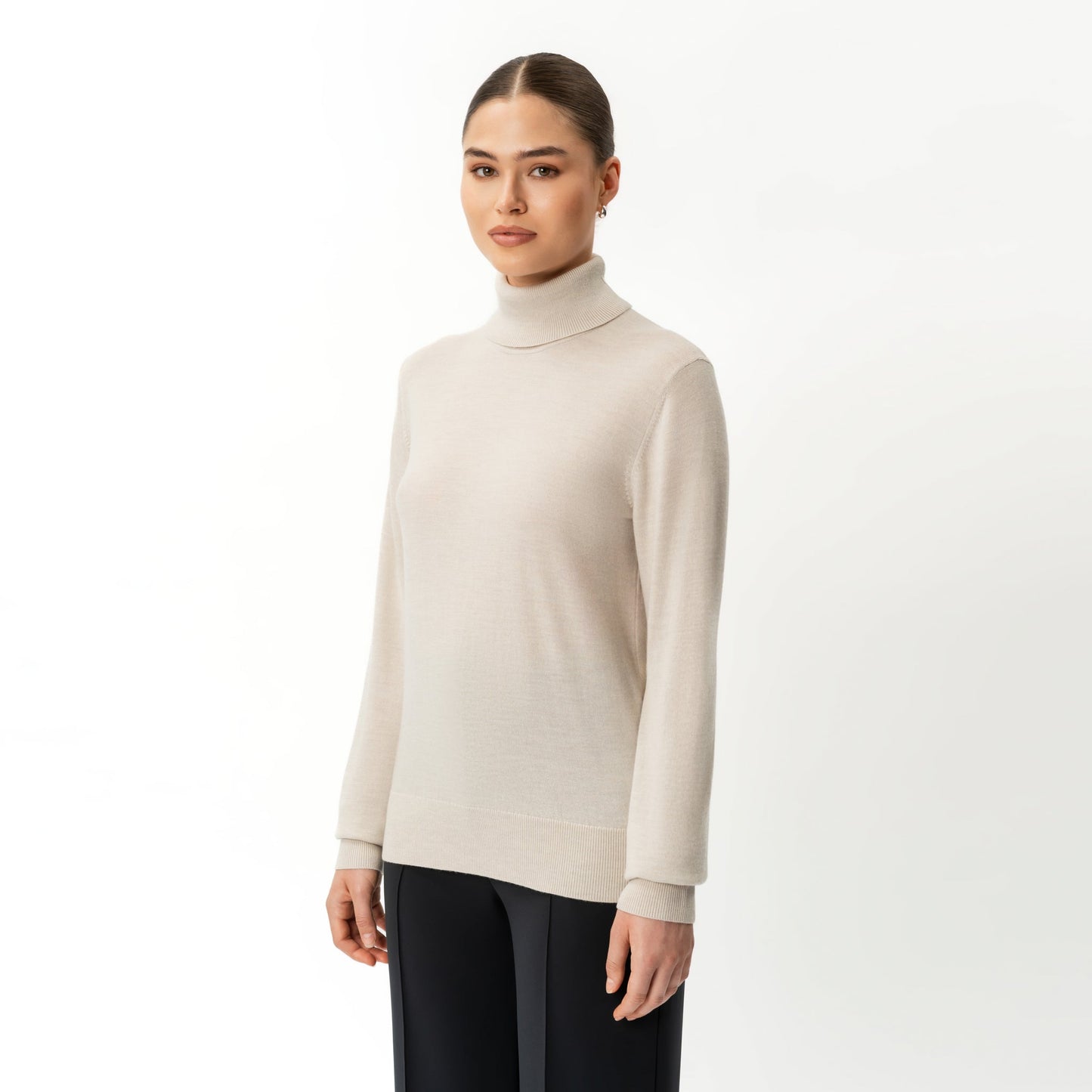 Merino Wool Relaxed Turtleneck
