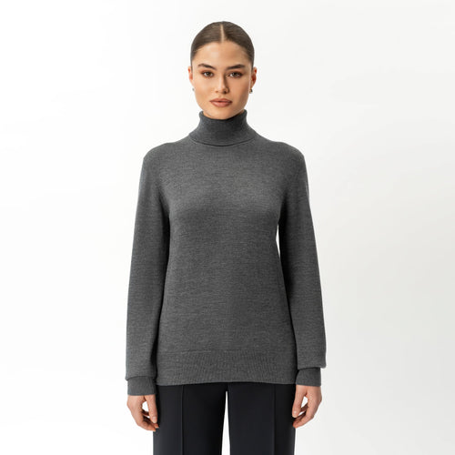 Merino Wool Relaxed Turtleneck