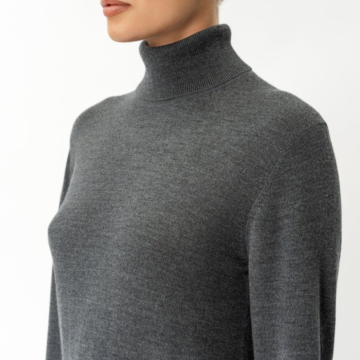 Merino Wool Relaxed Turtleneck