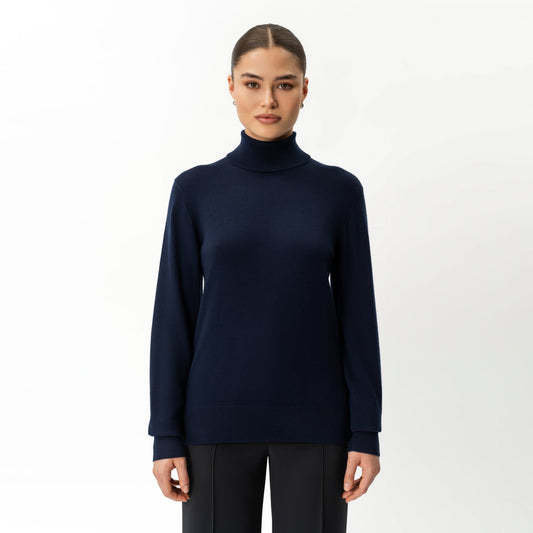 Merino Wool Relaxed Turtleneck