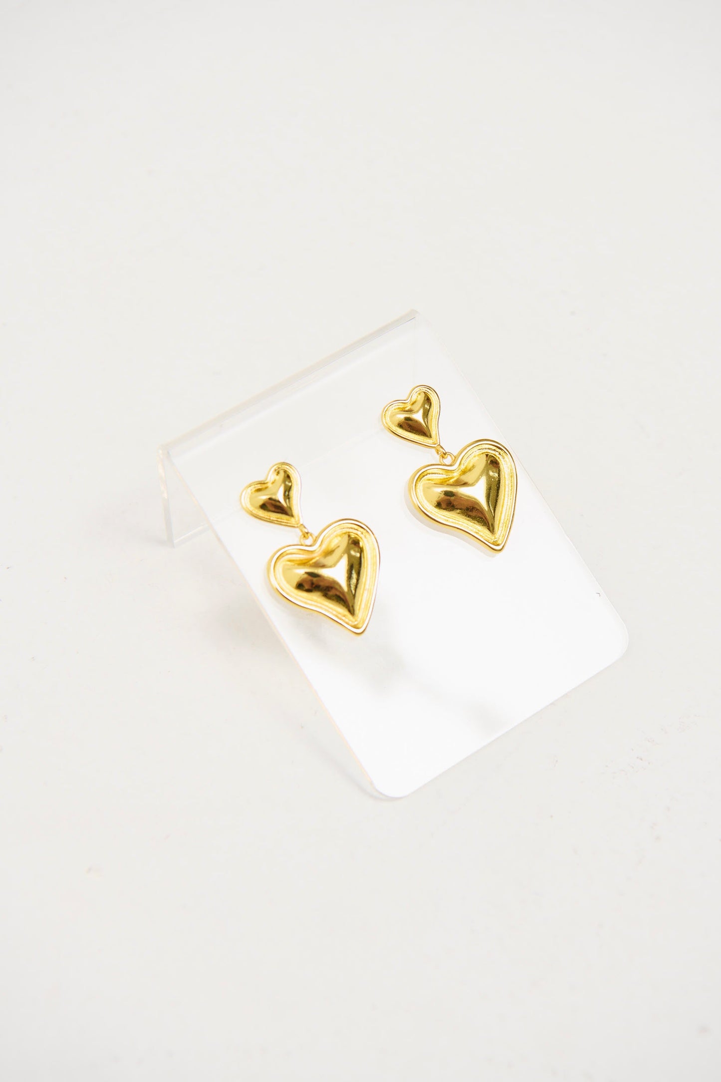Double Heart Earring Gold