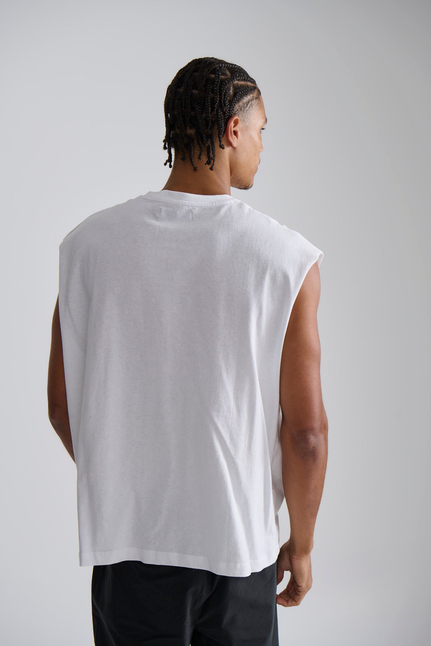 Elijah Soft Cotton Tank White - FINAL SALE
