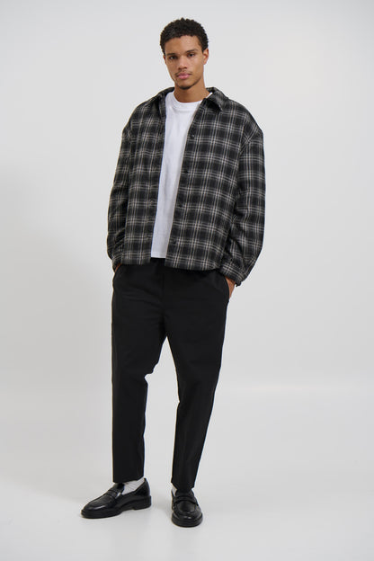 Check Trucker Jacket Black - FINAL SALE