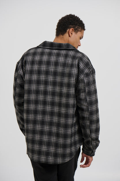 Check Trucker Jacket Black - FINAL SALE