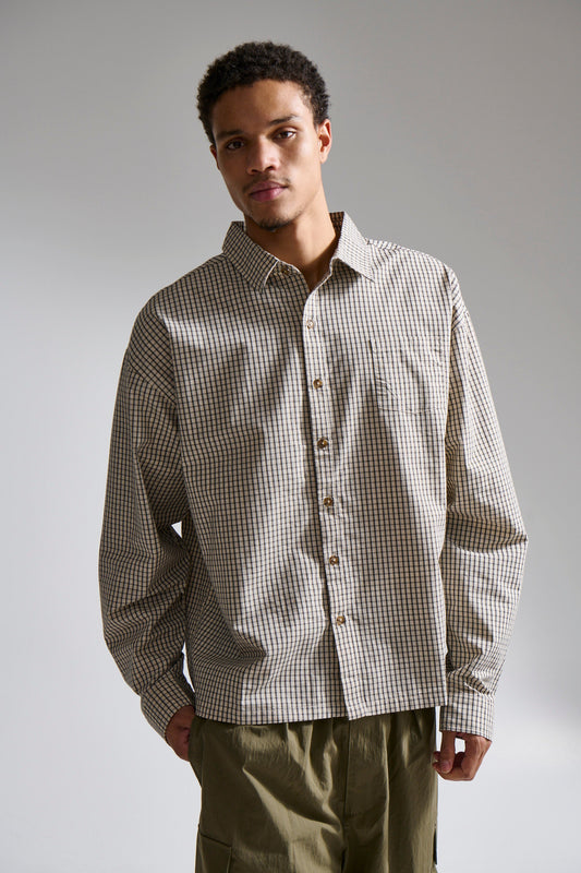 Brooklyn Check Shirt Ivory
