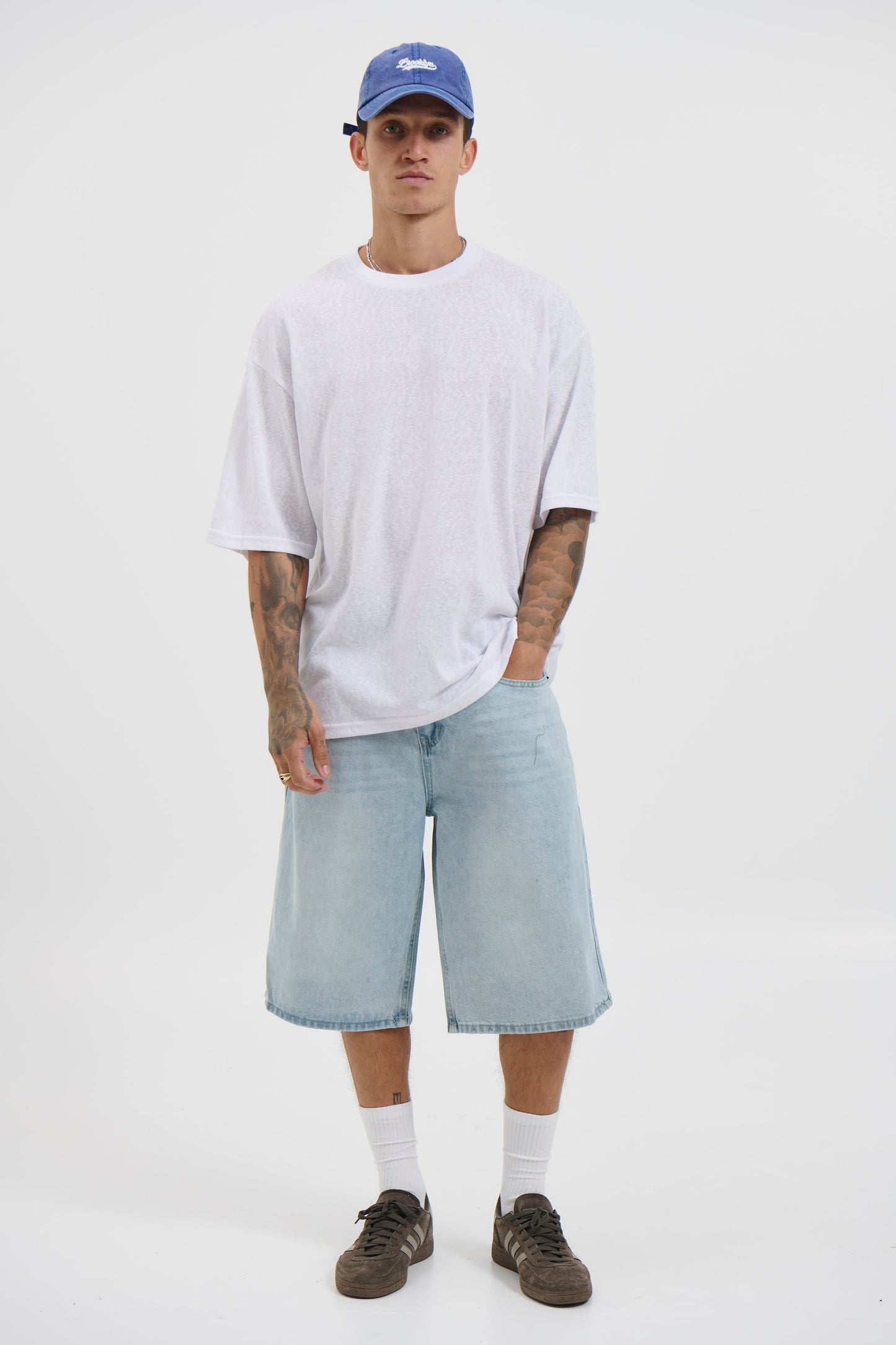 Lightweight Linen Look Tee White - FINAL SALE