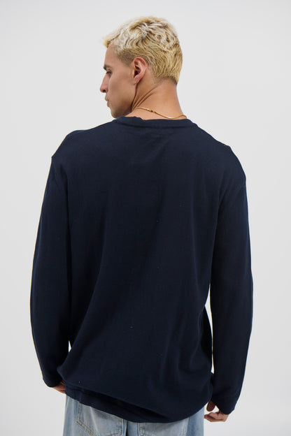 Jackson Fitted Henley Navy