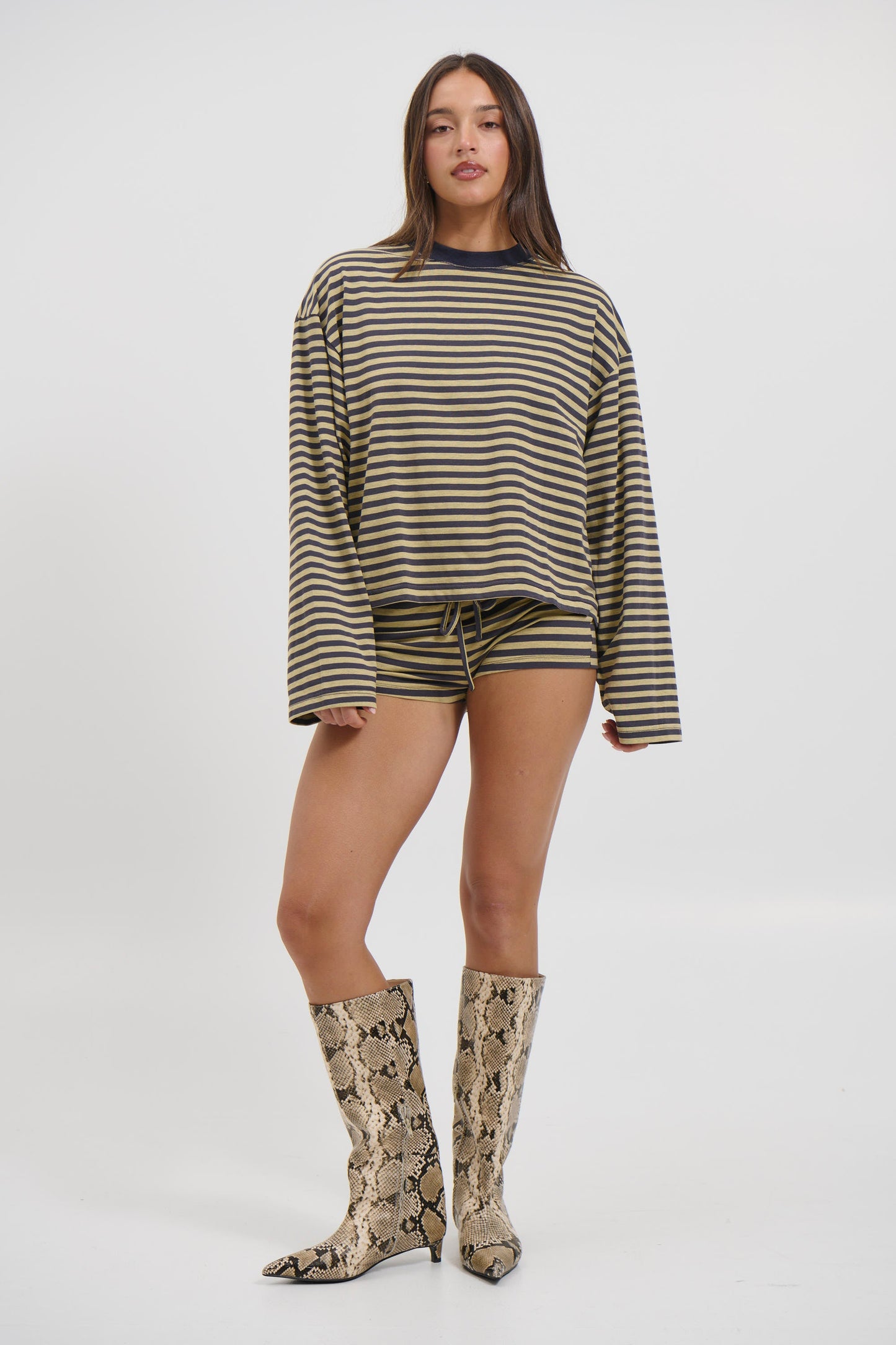 Kourt Bloomers Beige Stripe - FINAL SALE