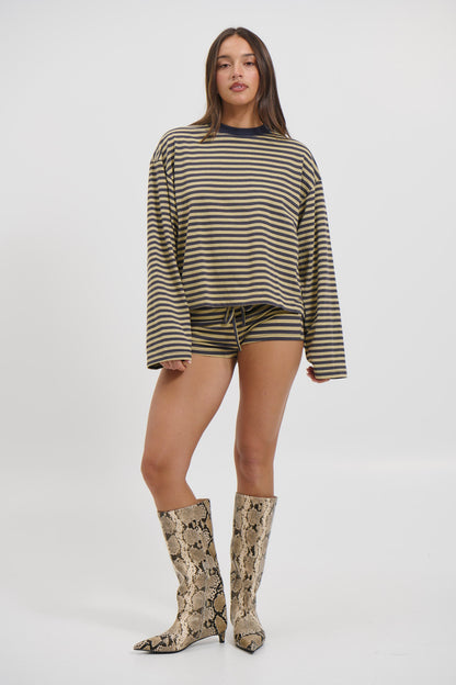 Kourt Bloomers Beige Stripe - FINAL SALE