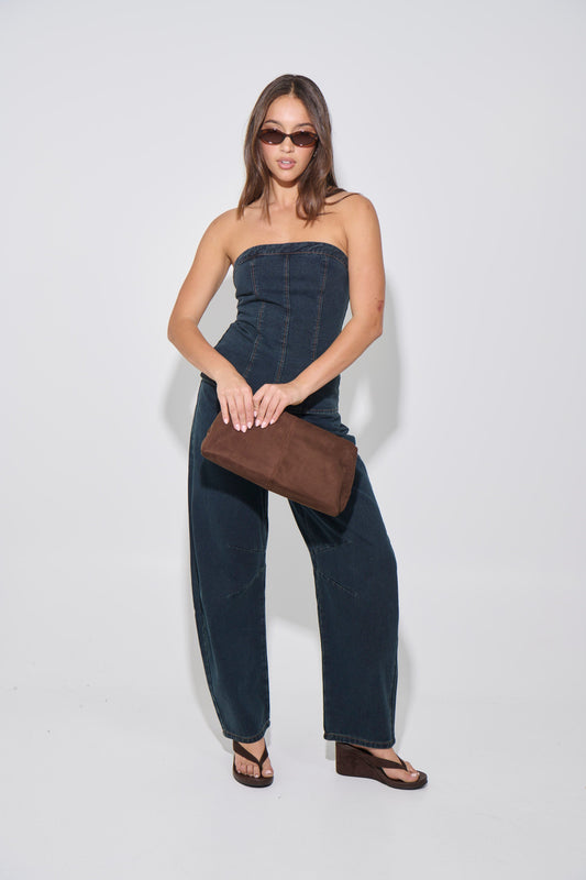 Lex Denim Corset Top Indigo - FINAL SALE