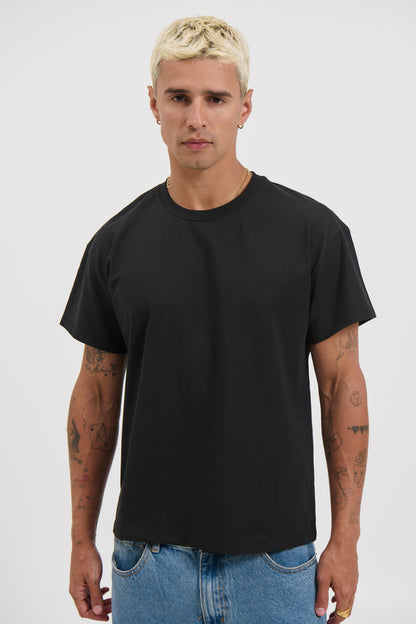 Fitted Stretch Tee Black - FINAL SALE