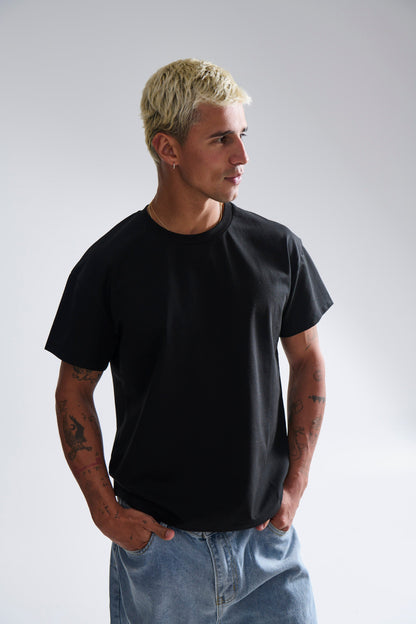 Fitted Stretch Tee Black - FINAL SALE