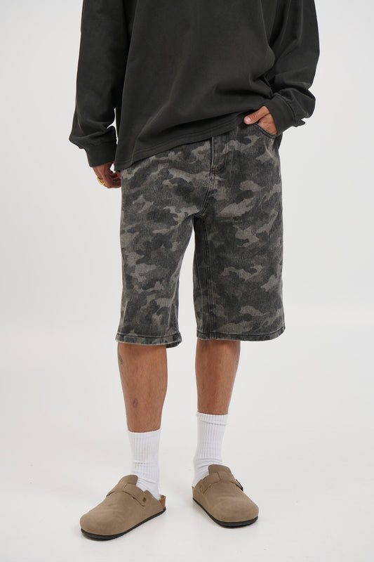Camo Baggy Short Khaki
