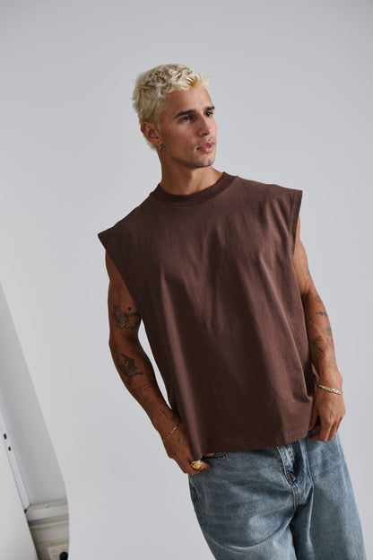 Callin Crop Tank Choc