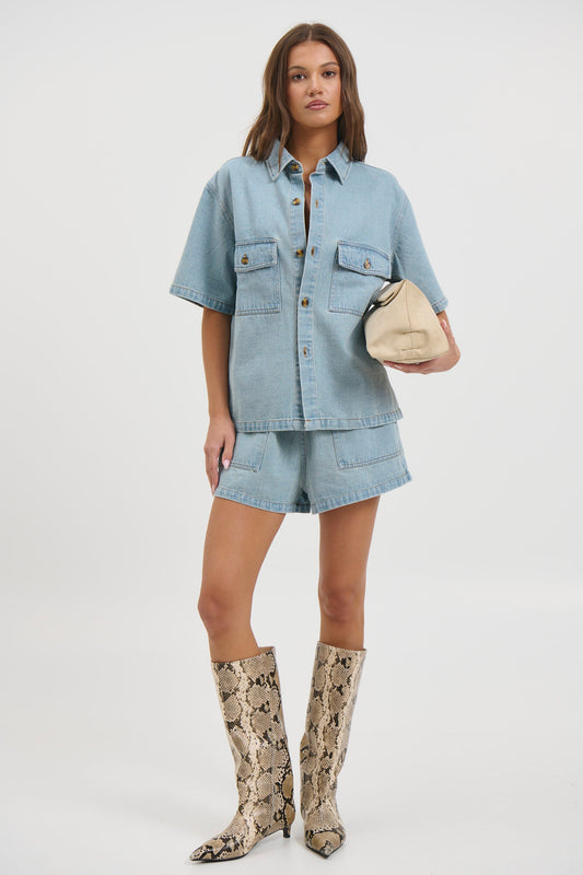 Delaney Denim Set Vintage Blue